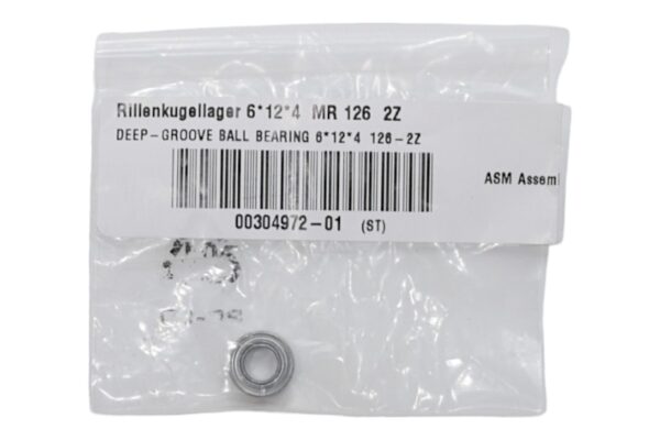 RILLENKUGELLAGER 6x12x4 MR 126 zz